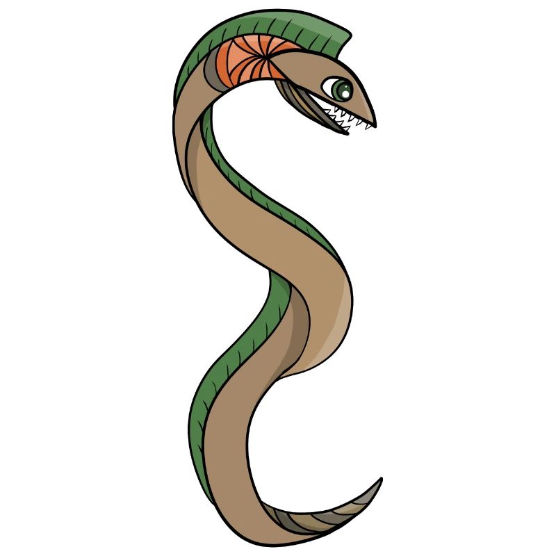 A Snake with sharp teeth