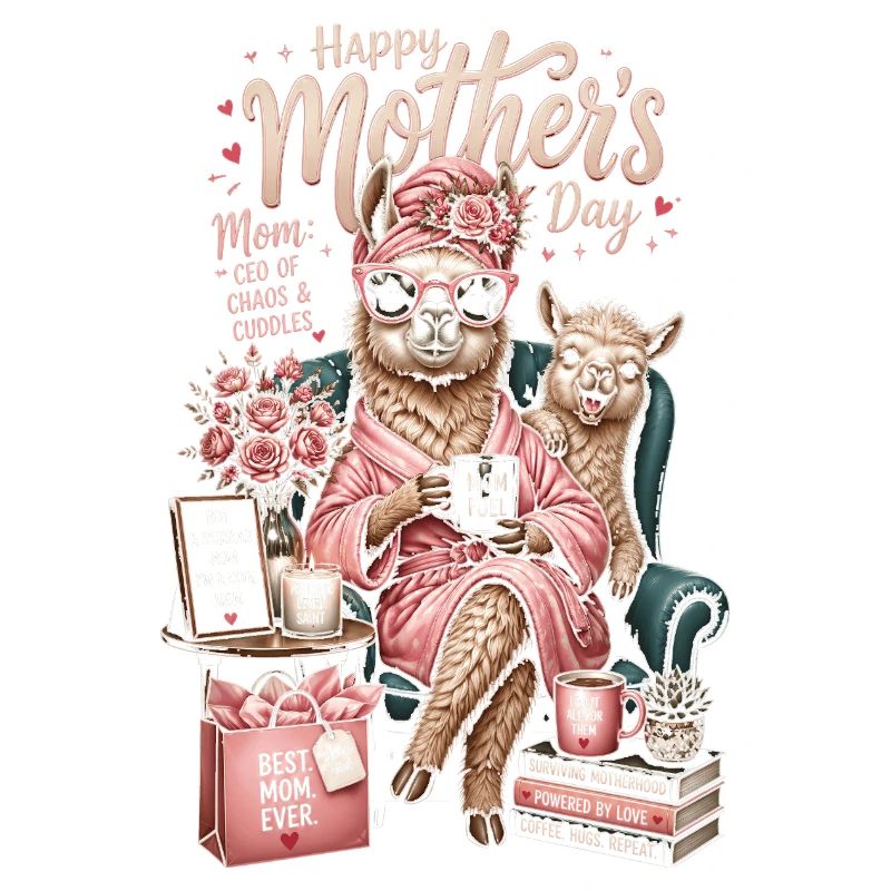 Llama Mama Gemütliche Blumen Kaffee – Muttertag