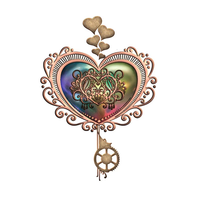 Romantisches Steampunk-Herz