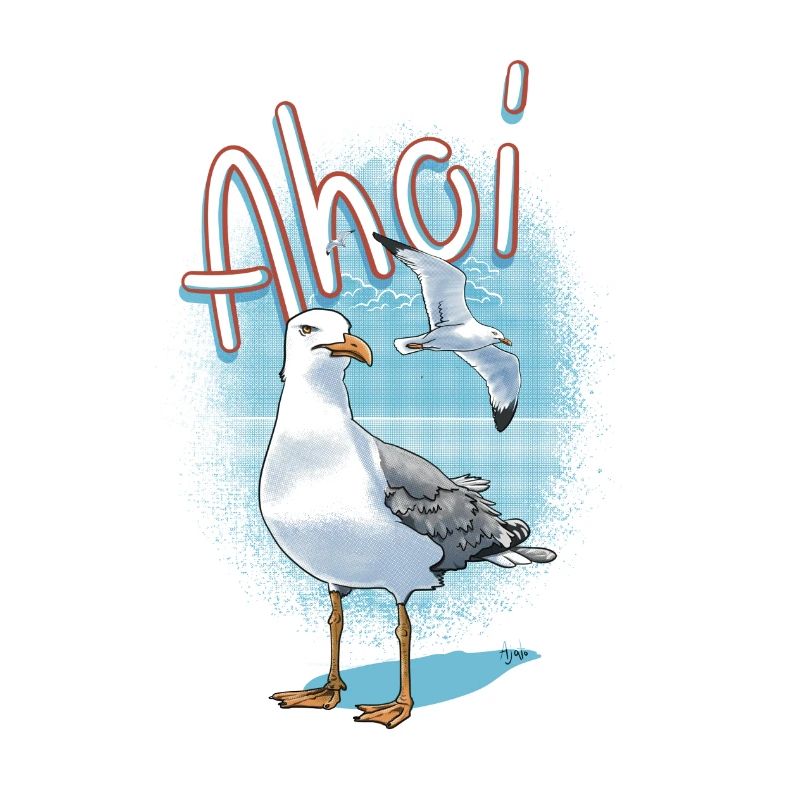 Ahoy illustration de mouette