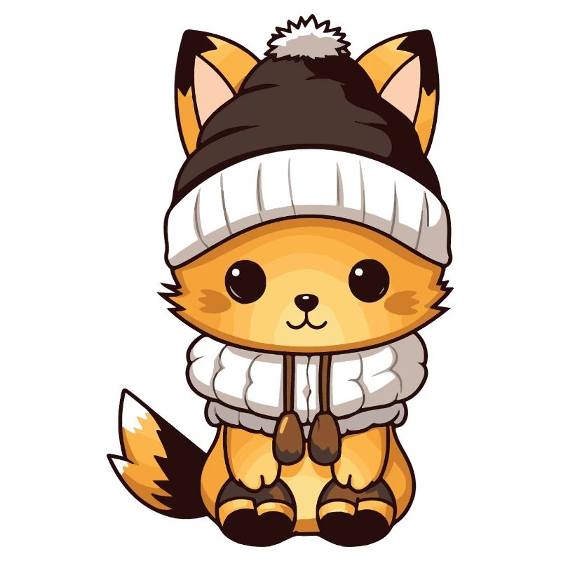 Fuchs Winter Tier Baby Comic