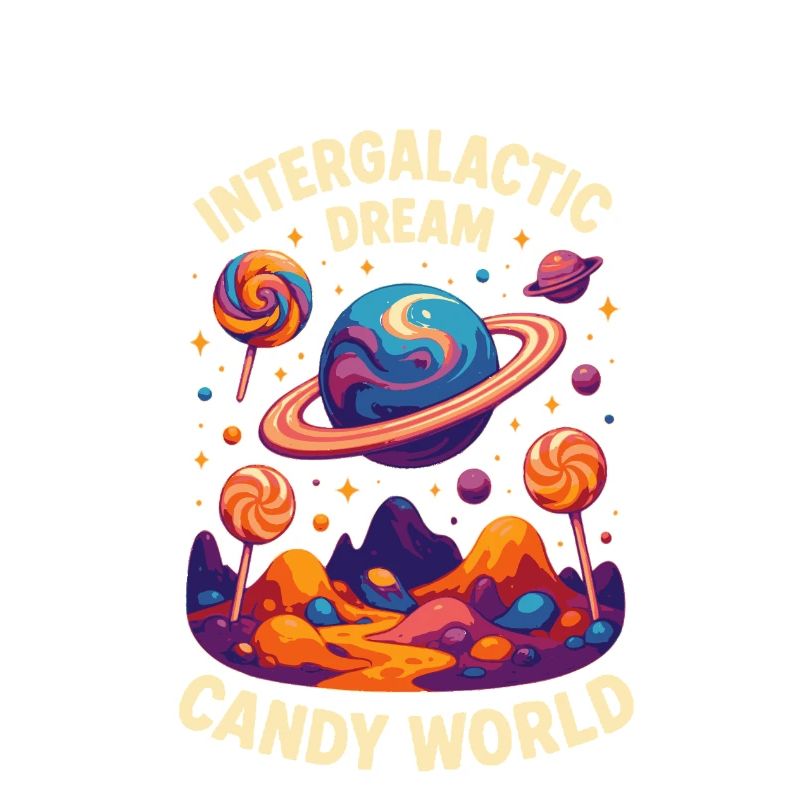 Candy Galaxy Lollipop Space Planet