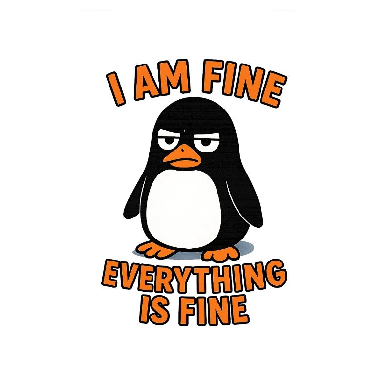 Calm penguin everything is fine