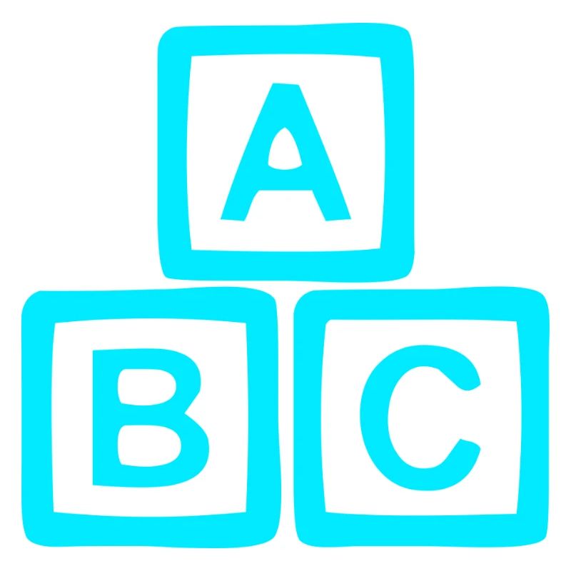 Neon ABC Block Pattern