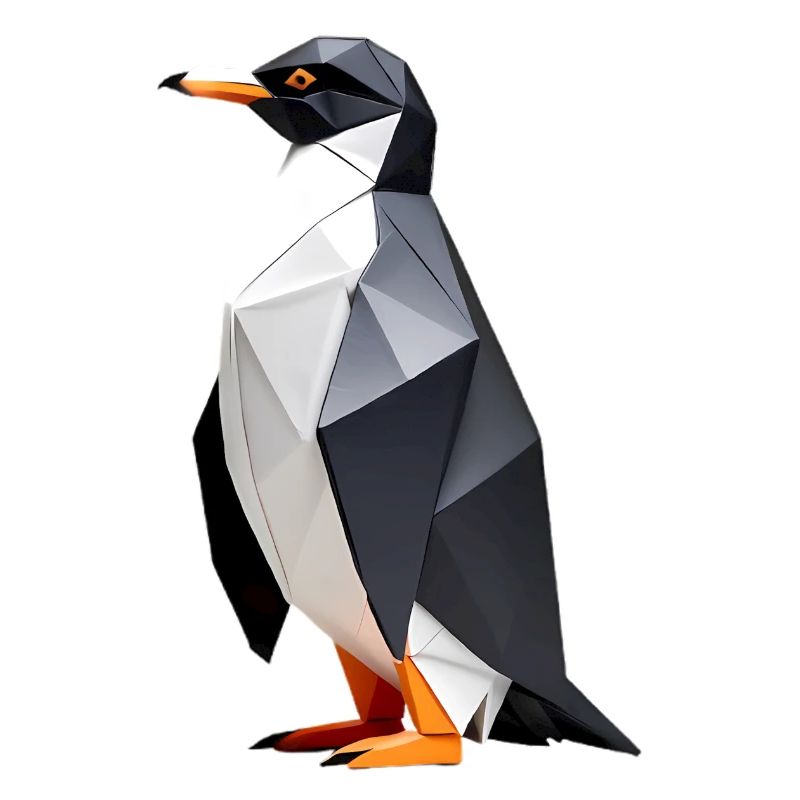 Polygon Penguin: Geometric Elegance