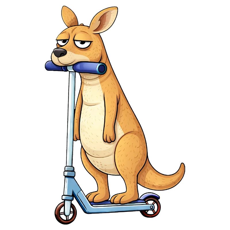 Süßes Känguru auf Roller einsam in Australien