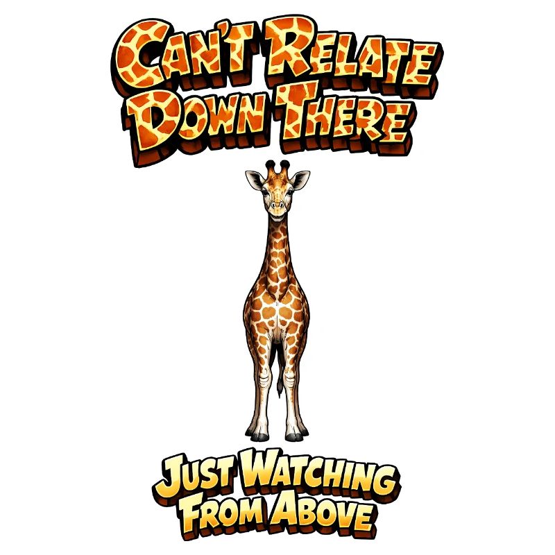 Giraffe über Meme Tee