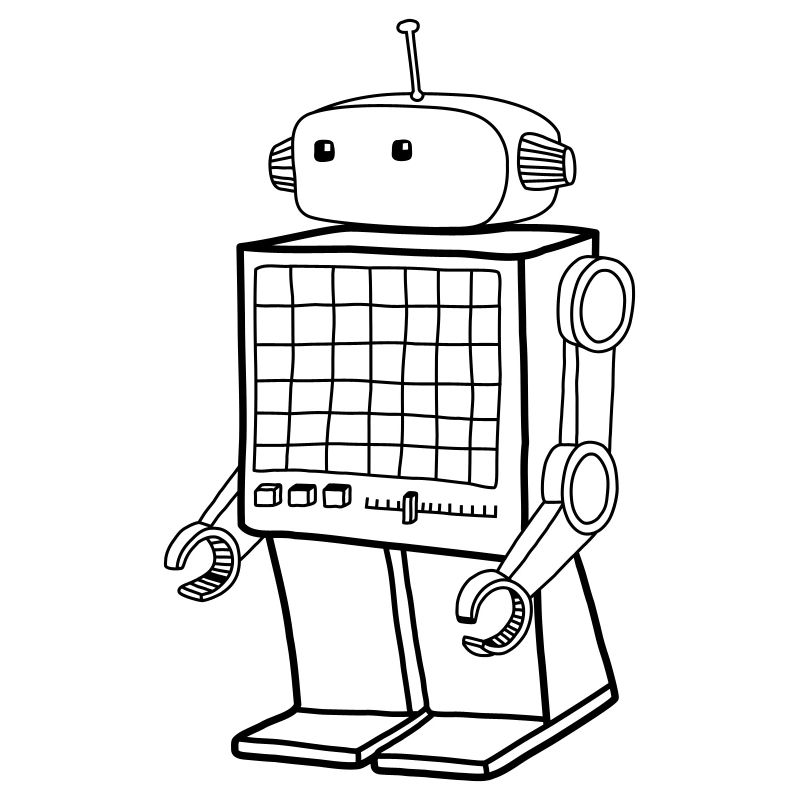 Robot rétro - Design Android Vintage AI