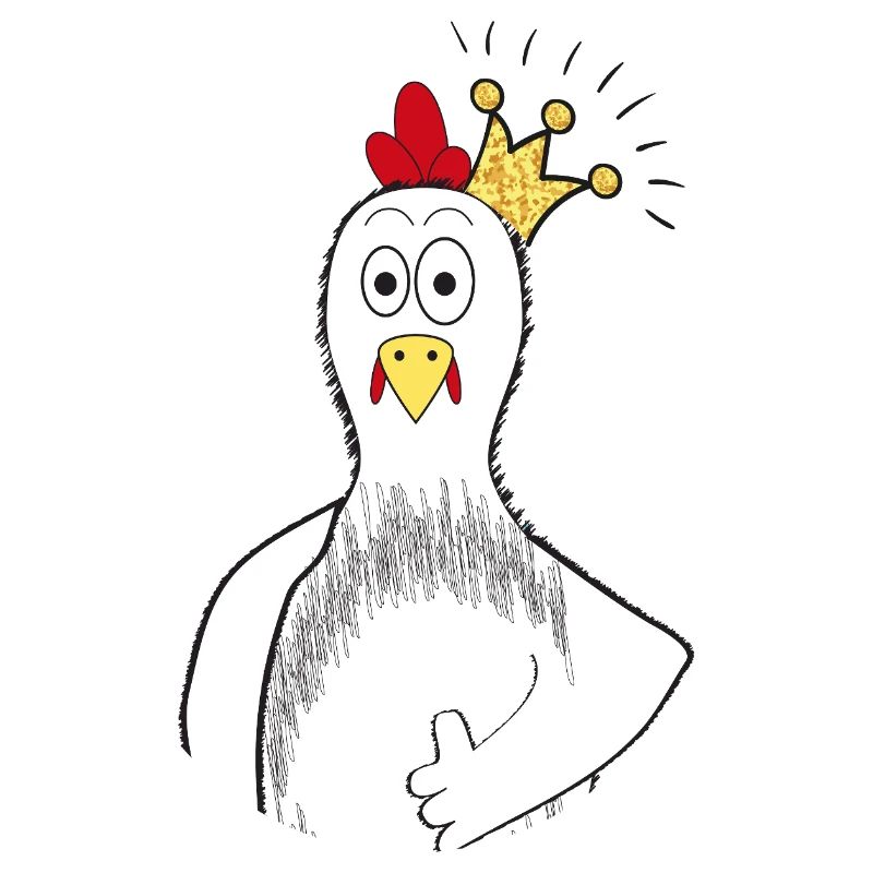 Huhn mit Krone