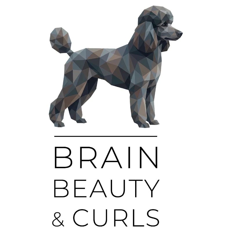 Poodle Low-Poly Art - Brain, beauty & curls