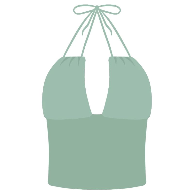 Mint Halter Bikini-Oberteil