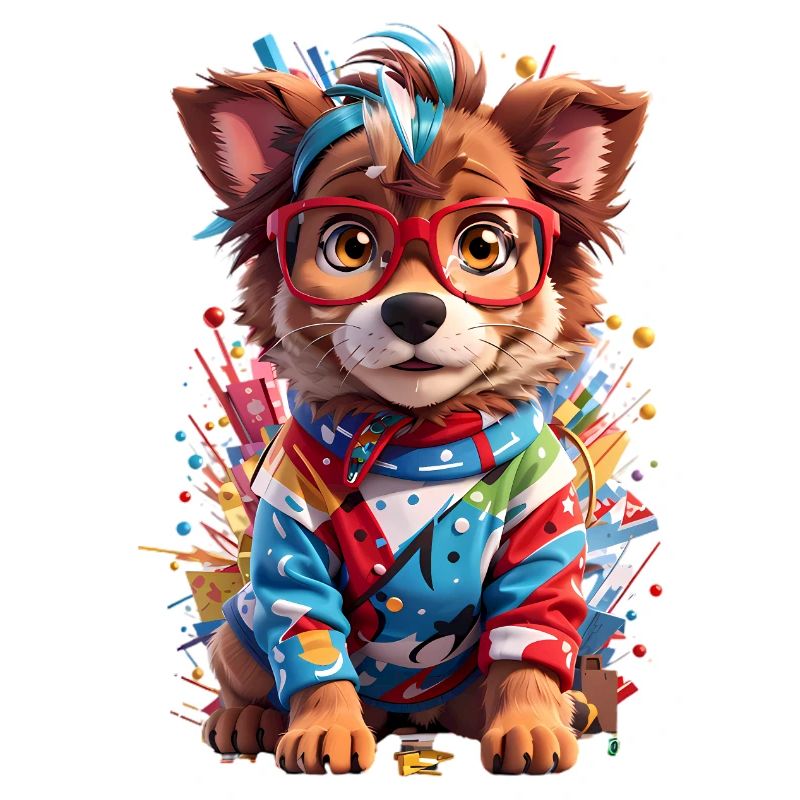 Chien 3D mignon