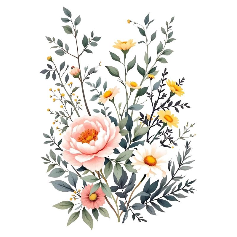 Boho Blumen – Blühende Harmonie