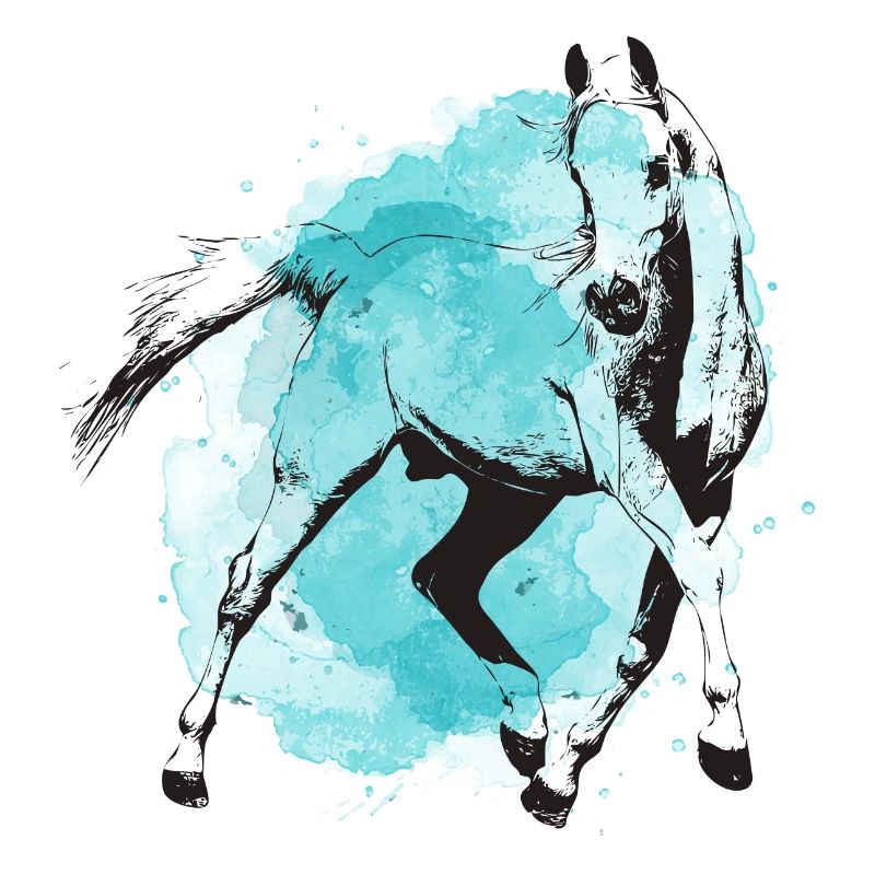 Cheval turquoise