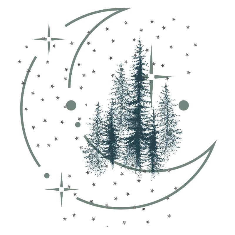 Ciel nocturne au-dessus de la forêt