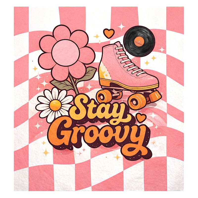Pink retro roller skates