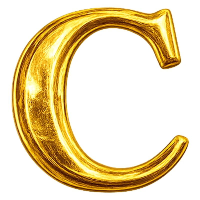 Design du monogramme en C doré