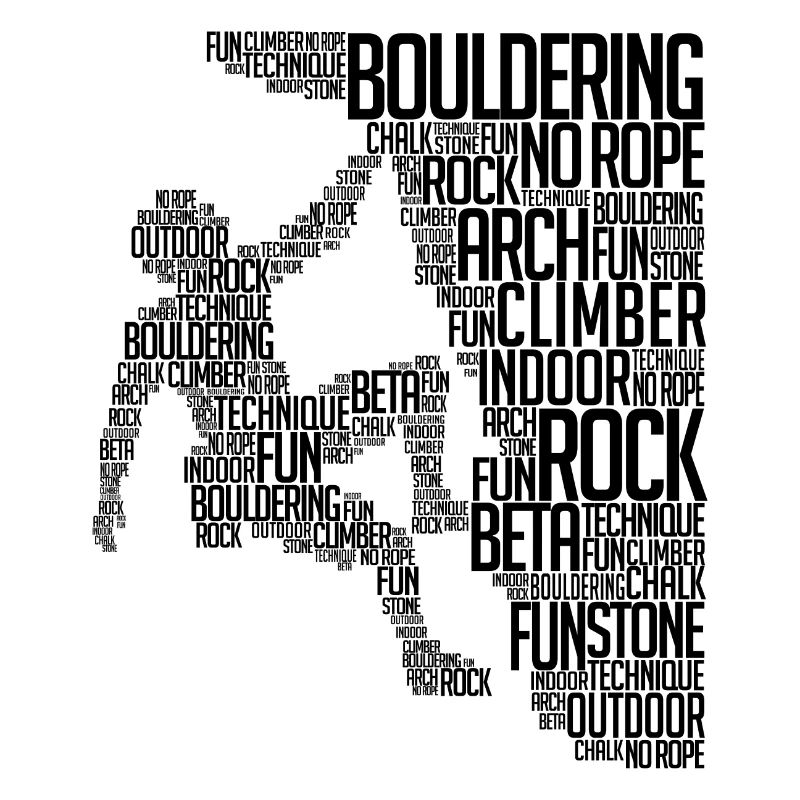 Boulder Klettern Bergsteigen Felsklettern Spruch