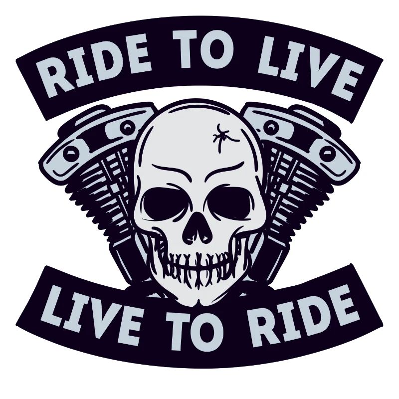 Motorräder Totenkopf Motorrad Biker Statement