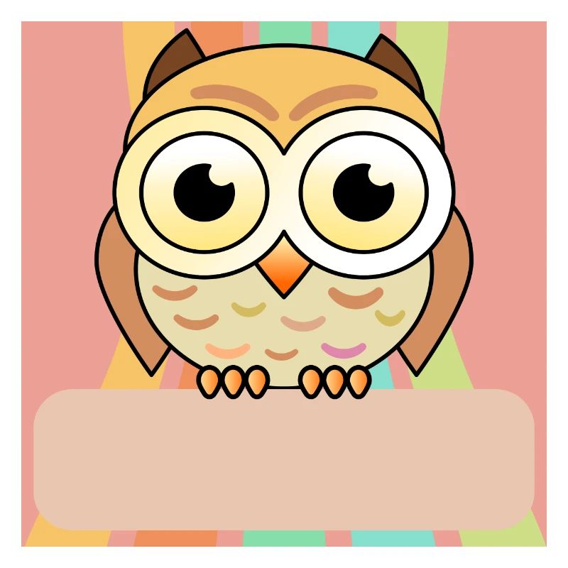 Namensschild Eule