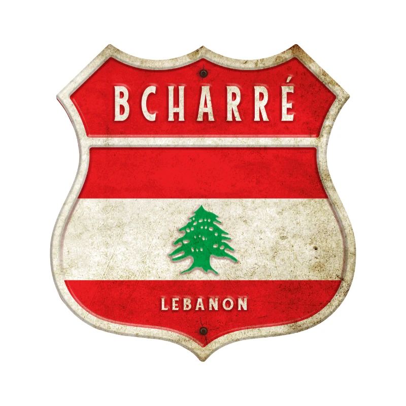 Bicharri Liban Armoiries Drapeaux Design