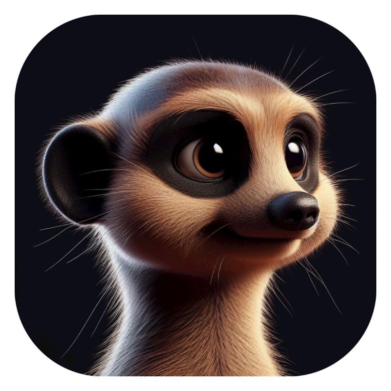 Suricate dans le style d’animation