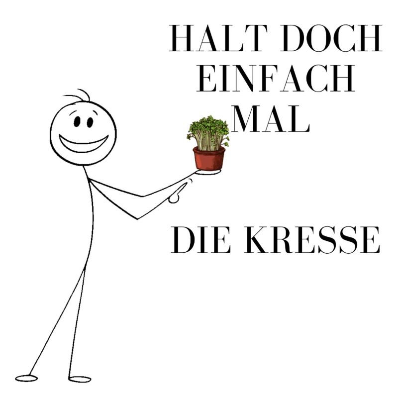 Stiftfigur - halt doch einfach mal die Kresse