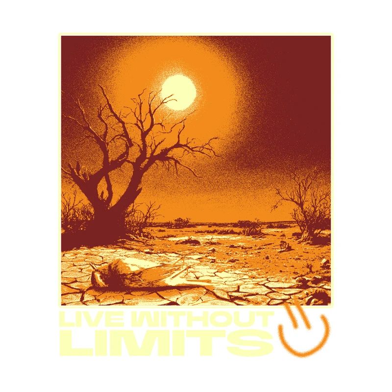 Vivre sans limites – Scène surréaliste dans le désert