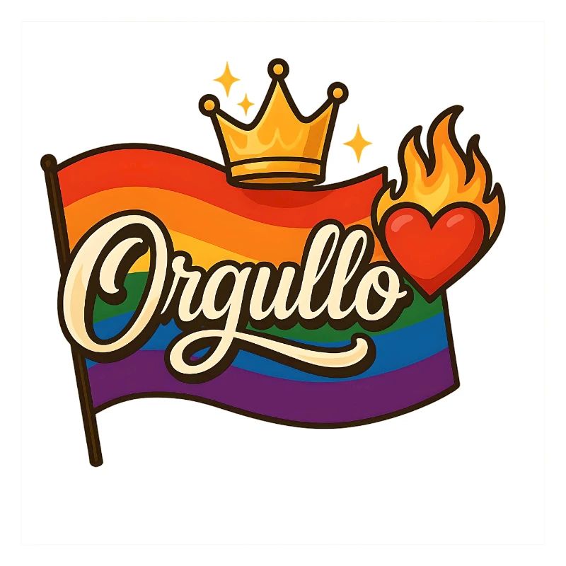 Orgullo – Pride con Corazón y Corona