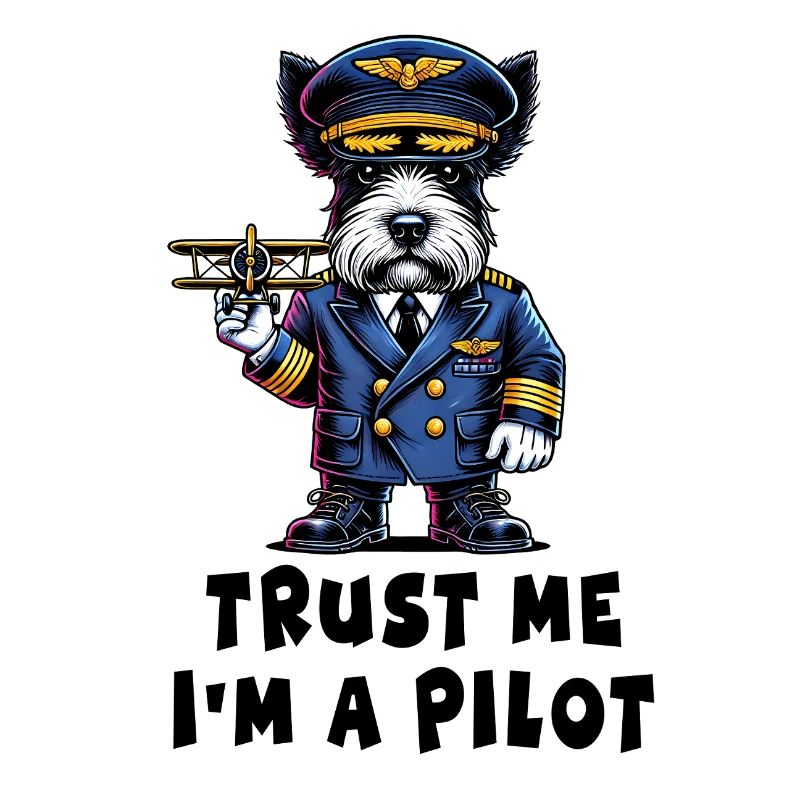 Scottish Terrier vertraue mir ich bin Pilot