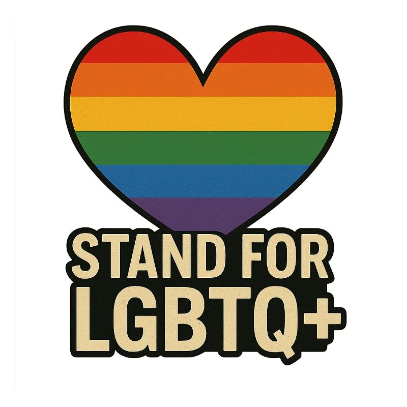 Pride Heart LGBT Support Design