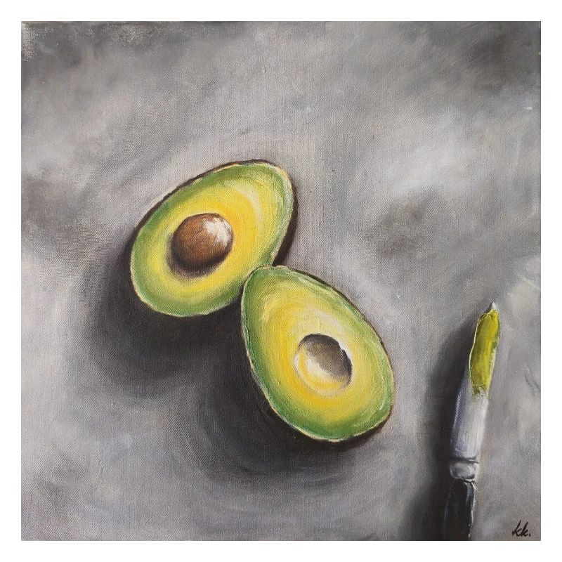 Minimalist Avocado Slice Illustration