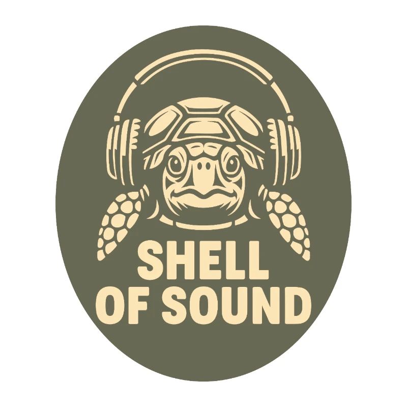 Turtle mit Kopfhörer