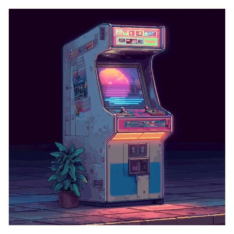 Machine d’arcade rétro – Neon Gaming Vibes