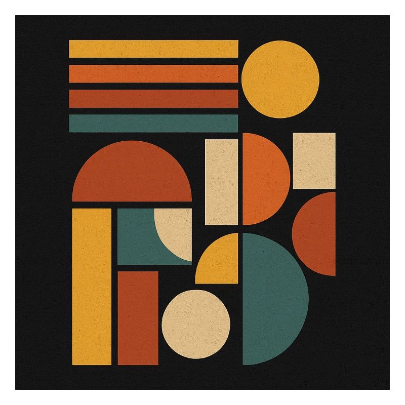 Formes de couleurs géométriques rétro