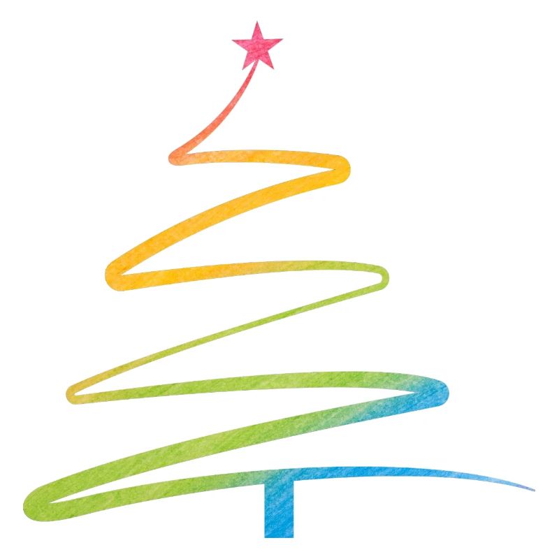 Rainbow Spiral Christmas Tree