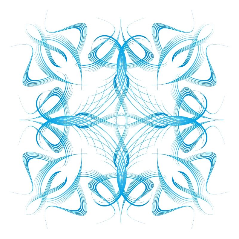 Delicate dynamic blue line pattern