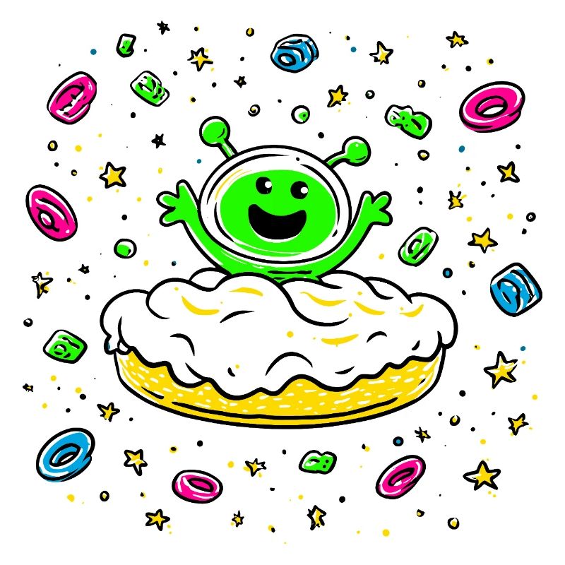 Space aliens on donut