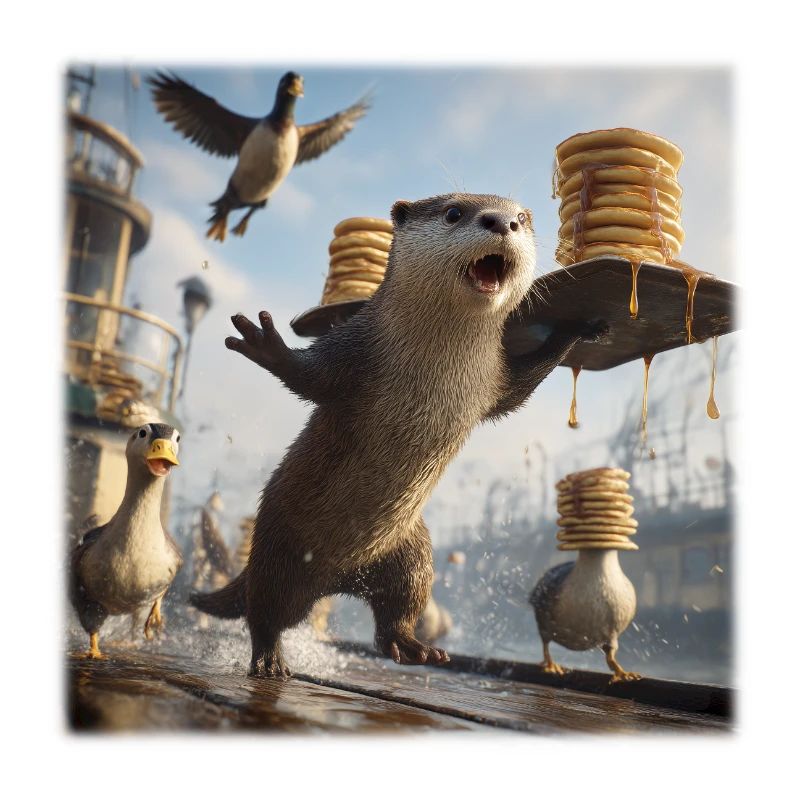 Drôle de design de pancake de lourtre Chaos Harbor