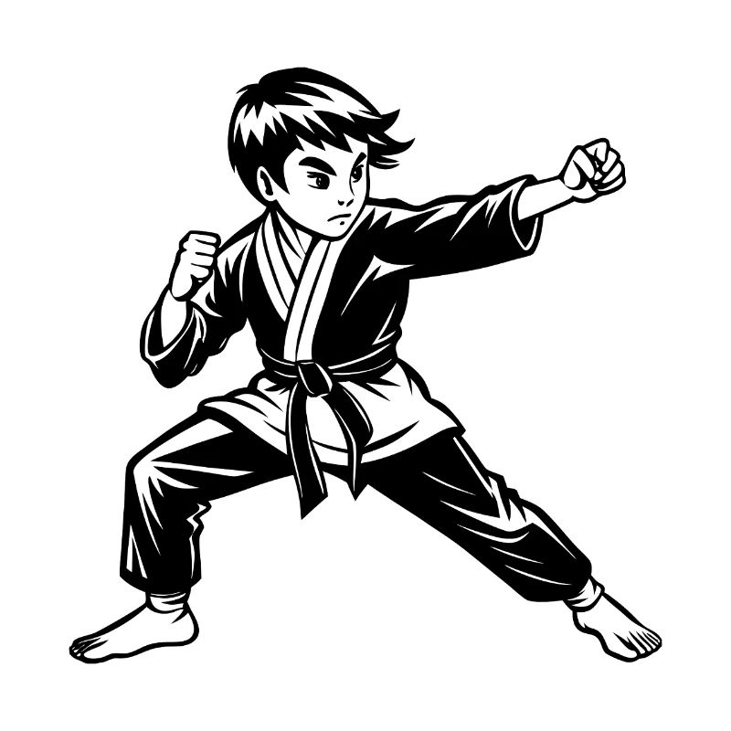Boy kid karate