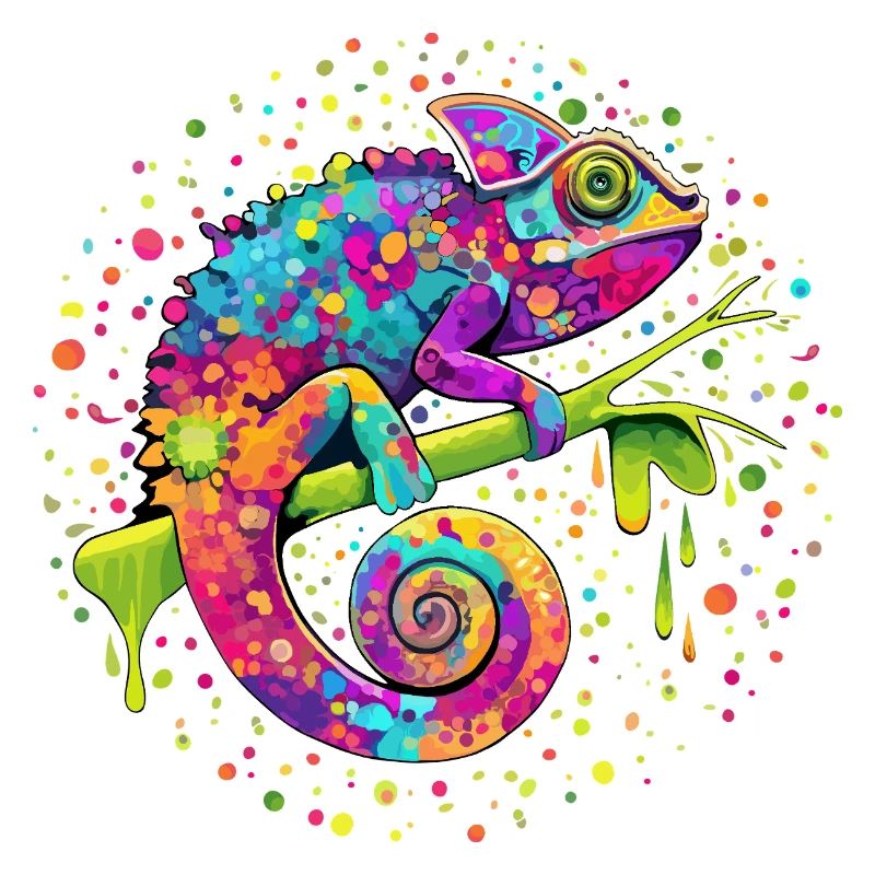 Fantasme de l’aquarelle caméléon