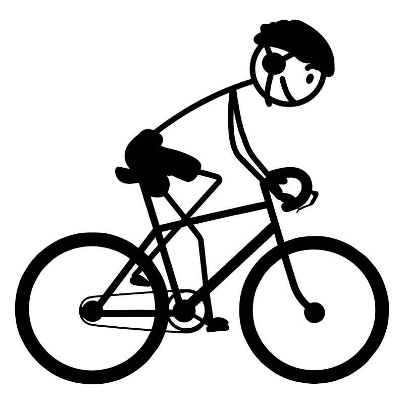 Jung oder Mann auf dem Fahrrad