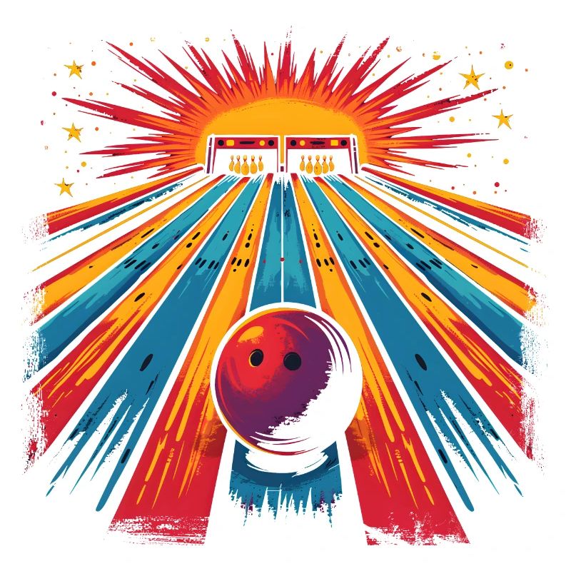 Look de dessin animé de bowling