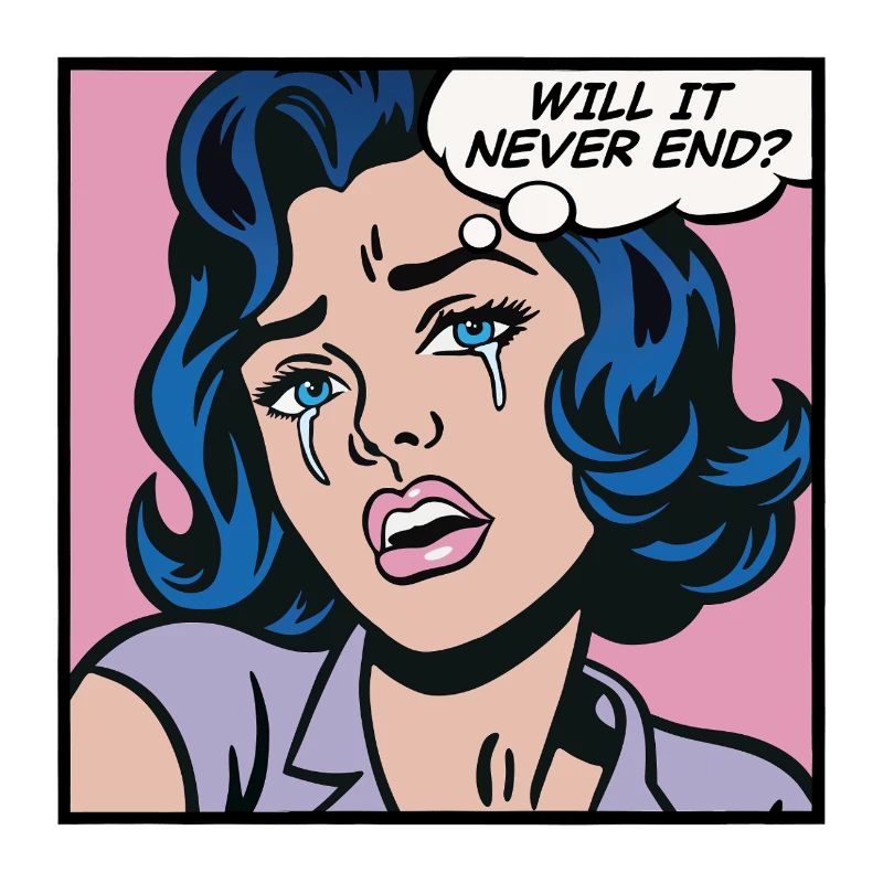 Wird es nie enden? Pop-Art-Mädchen