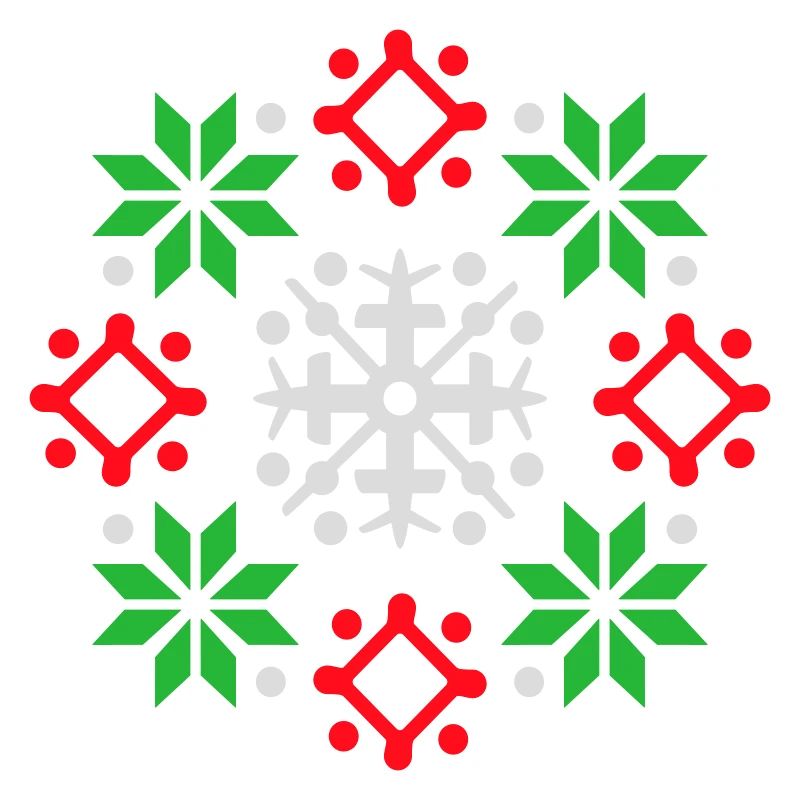 Schneeflocken Muster Weihnachtspullover Schnee