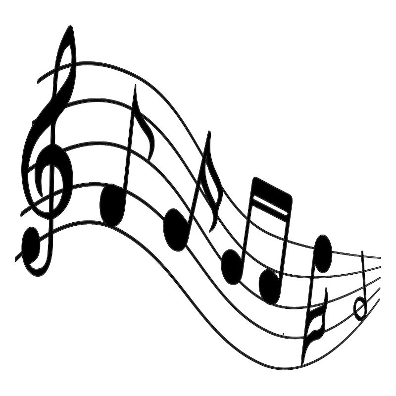 Melodic Wave Staff Art