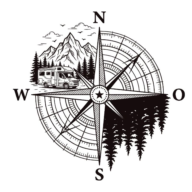 Maglietta da campeggio per camperisti per gli appassionati di viaggi on the road