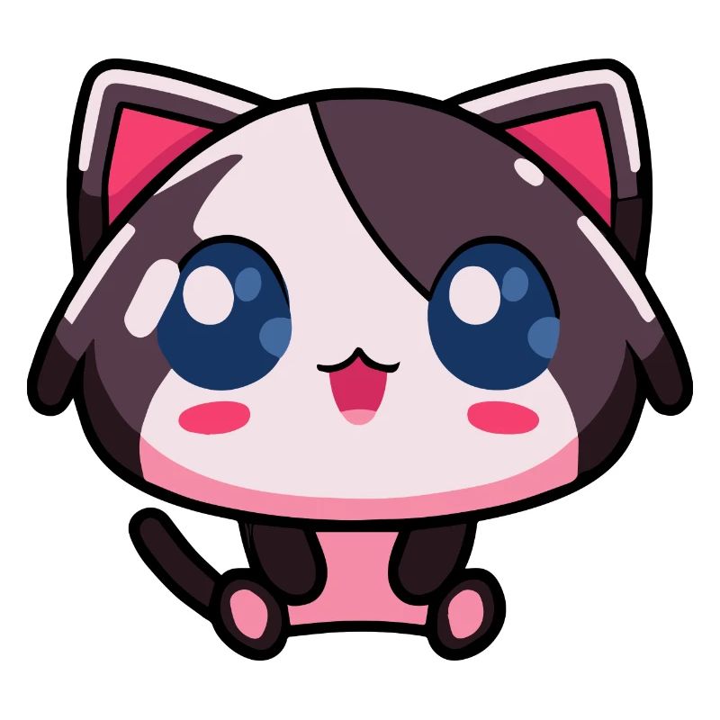 Kawaii Chibi Cat - Mignon chat rose d’anime