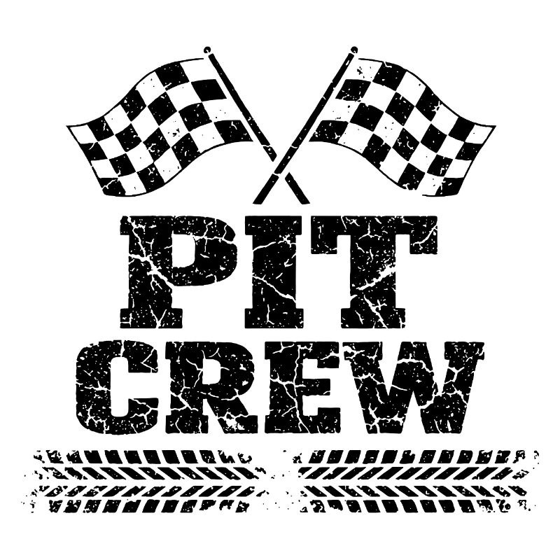 Pit Crew Équipe de Course Automobile Vintage