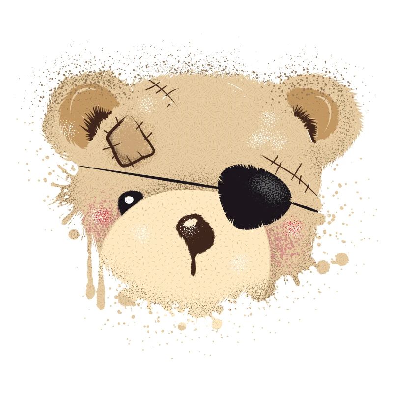 Nounours avec cache-œil